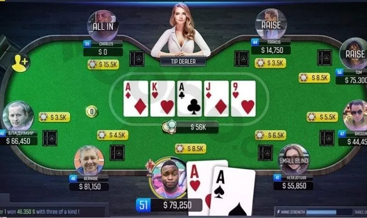 Giao diện chơi Poker tại FastGame888